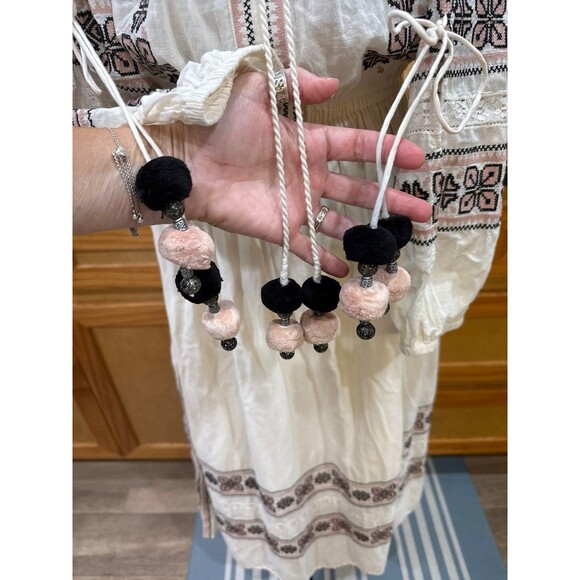 Love Shack Fancy Isla Boho Peasant Embroidered Dress Size M EUC - Picture 5 of 10